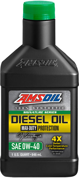 AMSOIL® 0W-40 Signature Diesel Oil Bottle