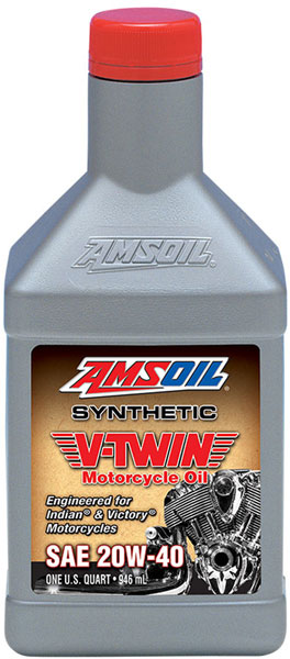AMSOIL® 20W-40 Synthetic V-Twin Oil Bottle