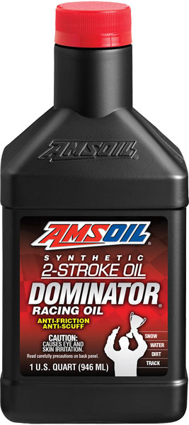 AMSOIL® DOMINATOR® 2-Stroke Racing Oil Bottle