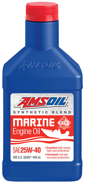 AMSOIL® 25W-40 Synthetic Marine Engine Oil Bottle