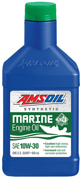 AMSOIL® 10W-30 Synthetic Marine Engine Oil Bottle